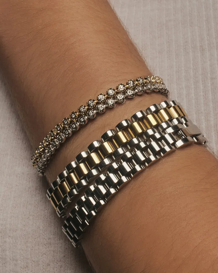 Luv Aj Bracelets Twotoned Timepiece Bracelet