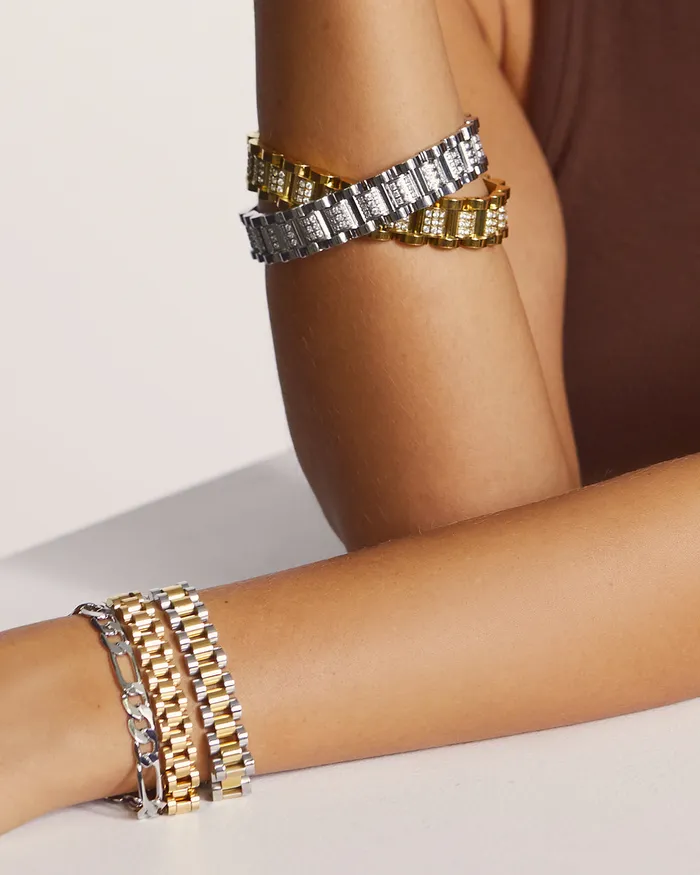 Luv Aj Bracelets Twotoned Timepiece Bracelet