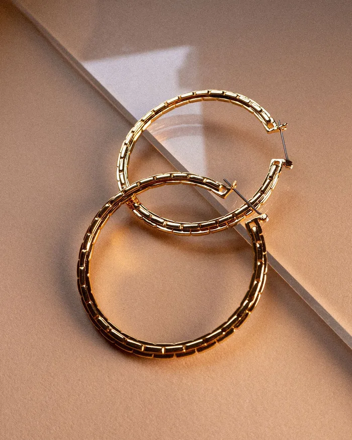 Luv Aj Necklaces Chloe Chain Hoops Silver Luv Aj Necklaces Chloe Chain Hoops Silver