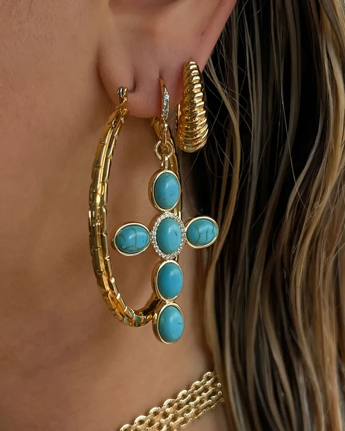 Luv Aj Necklaces Chloe Chain Hoops Silver Luv Aj Necklaces Chloe Chain Hoops Silver