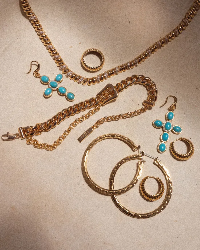 Luv Aj Necklaces Chloe Chain Hoops Silver Luv Aj Necklaces Chloe Chain Hoops Silver