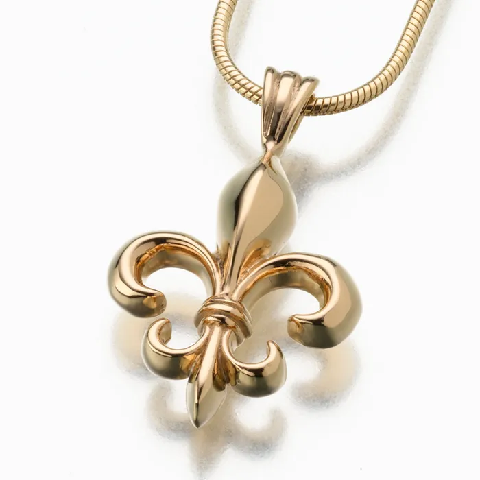 Madelyn PreStyled Sets Gold Vermeil Fleur de Lis Pendant Cremation Jewelry Madelyn PreStyled Sets Gold Vermeil Fleur de Lis Pendant Cremation Jewelry