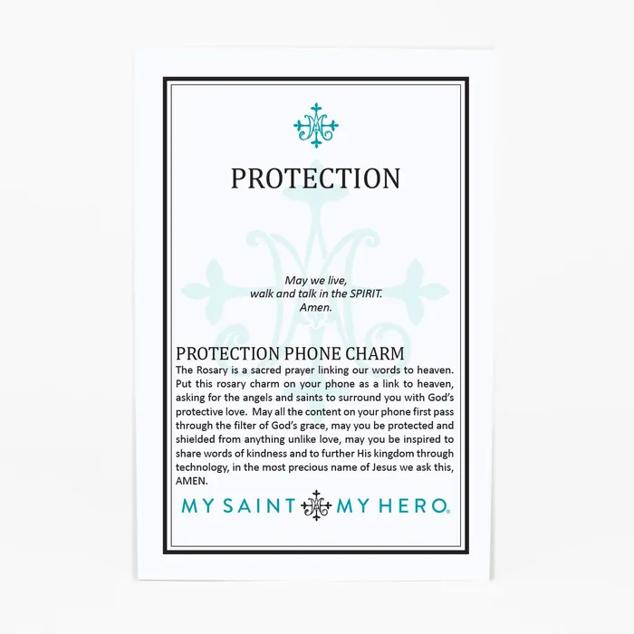 My Saint My Hero Charm Necklaces Faith Phone Charm