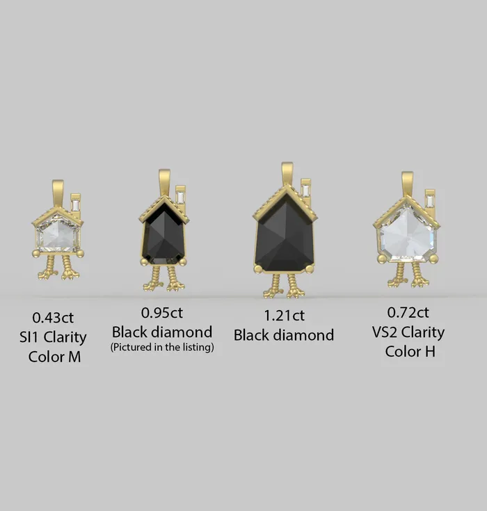 Necklaces Baba Yaga Bullet Rose Cut Diamond Necklace ARTEMER