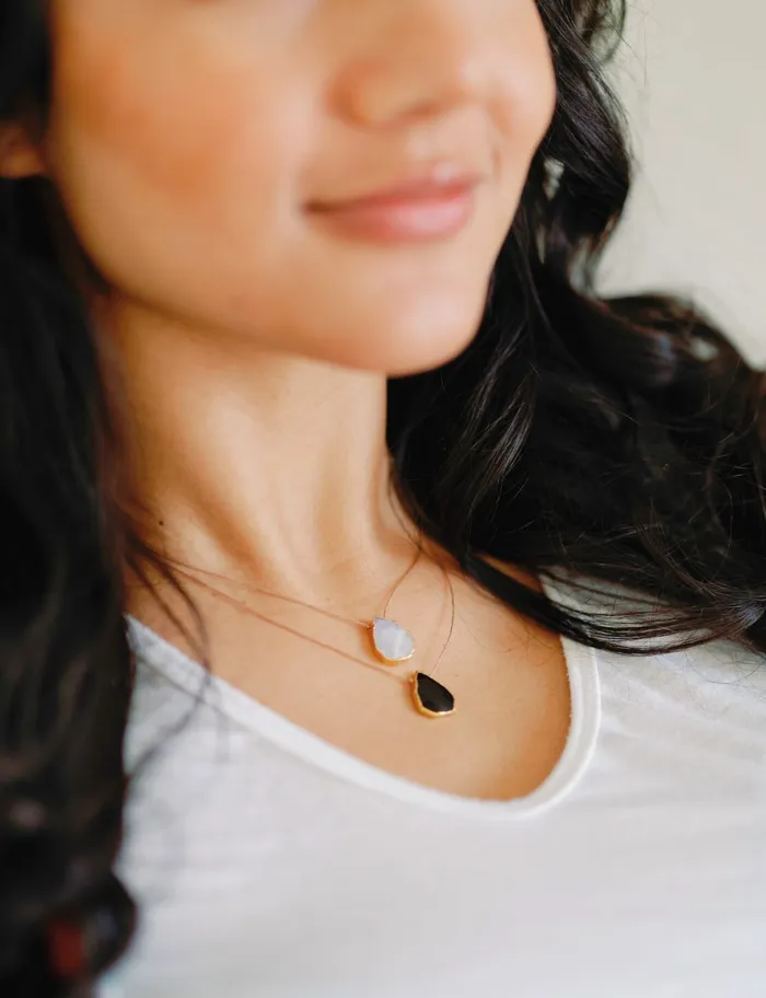 Necklaces Black Onyx Alchemy Necklace for Stress Relief SoulKu