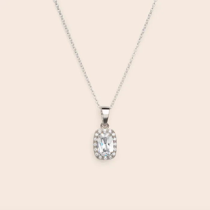 Necklaces Gemlet Rectangle CZ Necklace