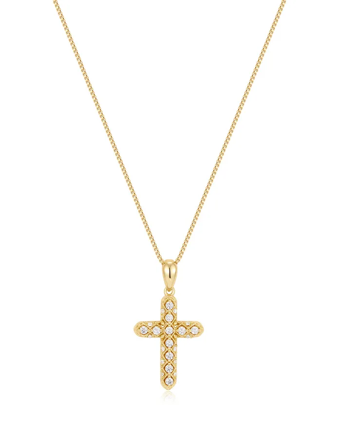 Necklaces Luv Aj Coco Cross Necklace Gold