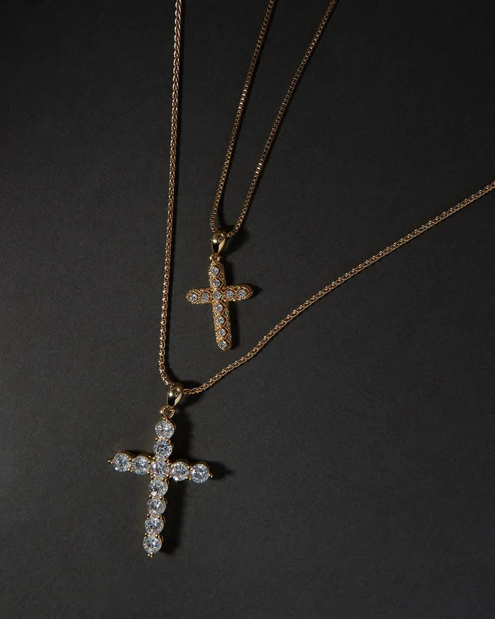 Necklaces Luv Aj Coco Cross Necklace Gold Necklaces Luv Aj Coco Cross Necklace Gold