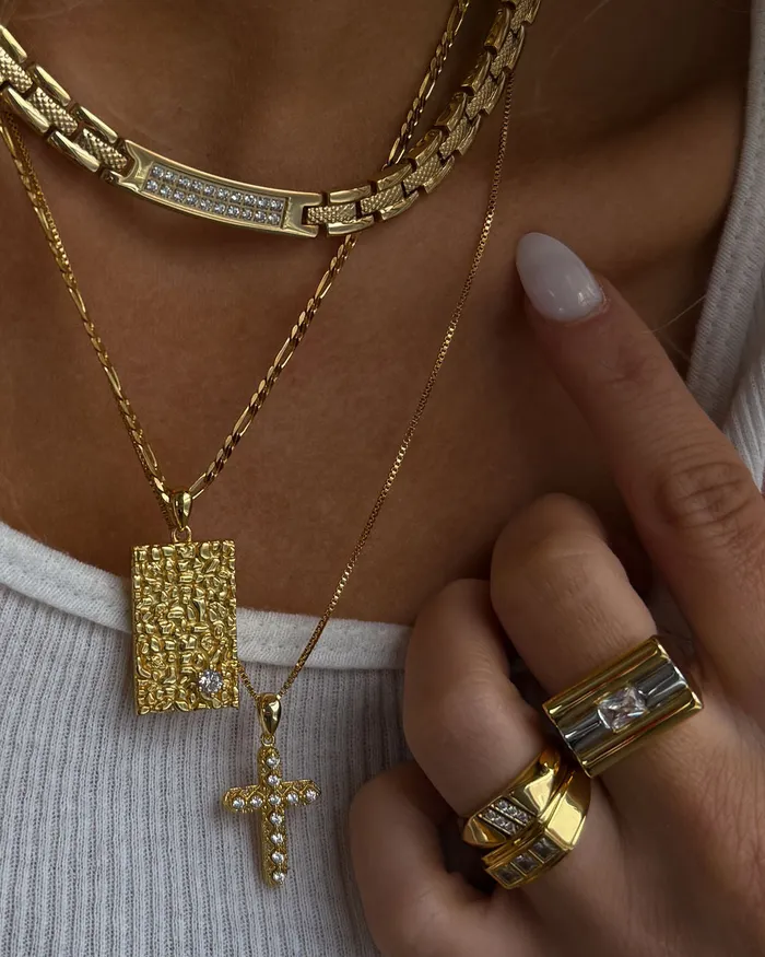 Necklaces Luv Aj Coco Cross Necklace Gold Necklaces Luv Aj Coco Cross Necklace Gold