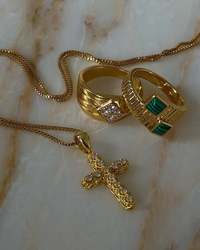 Necklaces Luv Aj Coco Cross Necklace Gold Necklaces Luv Aj Coco Cross Necklace Gold