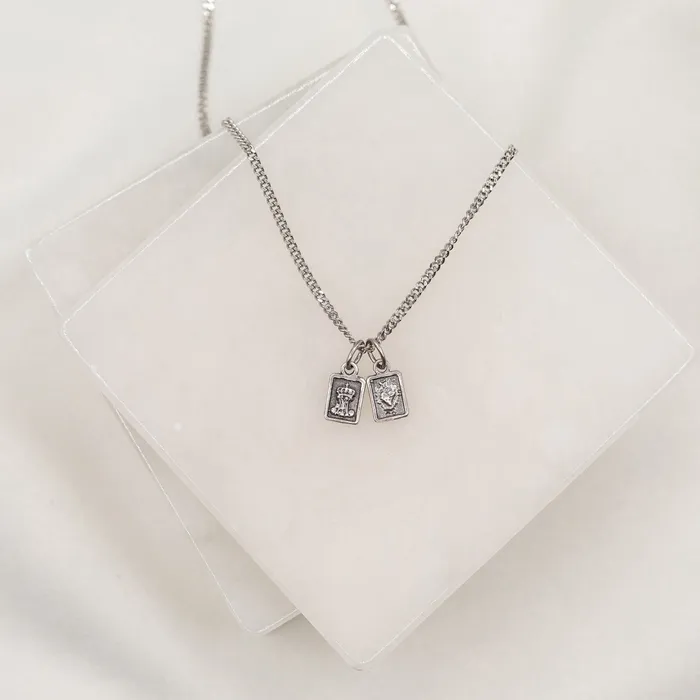 Necklaces My Saint My Hero Garment of Grace Scapular Necklace Sterling Silver Necklaces My Saint My Hero Garment of Grace Scapular Necklace Sterling Silver