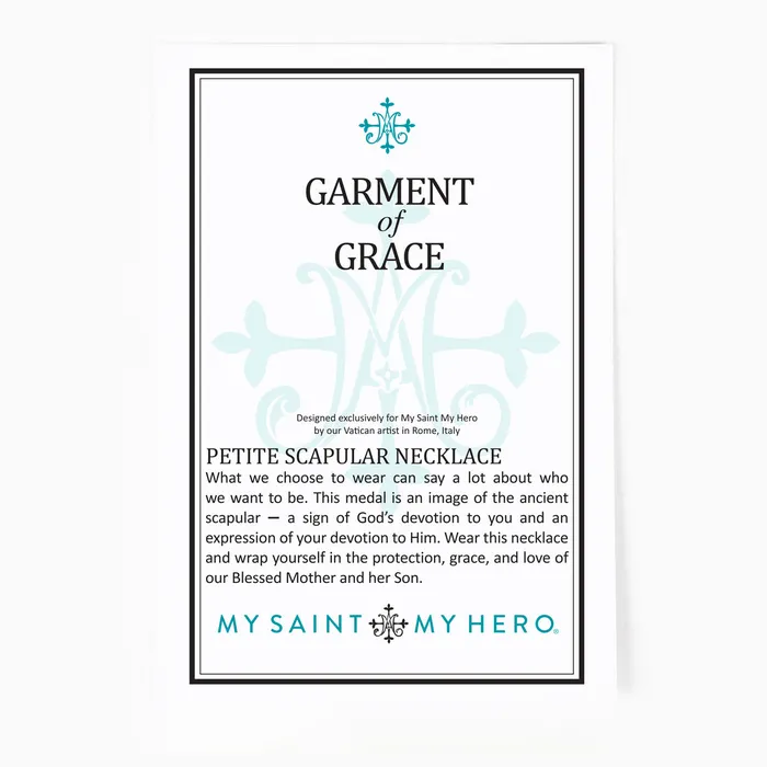 Necklaces My Saint My Hero Garment of Grace Scapular Necklace Sterling Silver