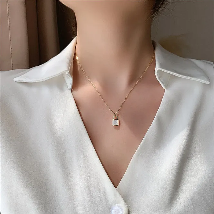 Necklaces Refined by AnnaKaci Shell Lock Pendent Necklace
