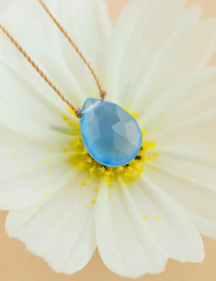 Necklaces SoulKu Blue Chalcedony Luxe Necklace for Daughter
