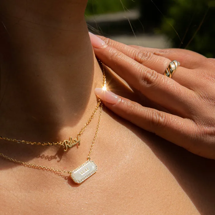 Necklaces Suetables Bella Custom Name Necklace