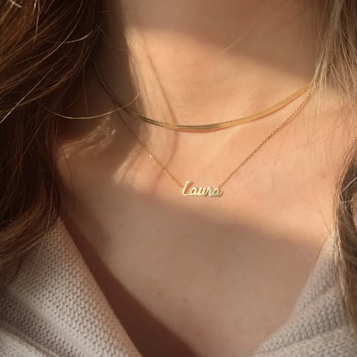 Necklaces Suetables Bella Custom Name Necklace