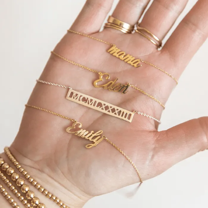 Necklaces Suetables Bella Custom Name Necklace