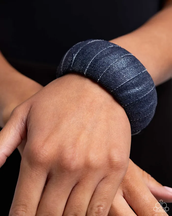 Paparazzi Accessories Bracelets Denim Delight Blue Paparazzi Bracelet