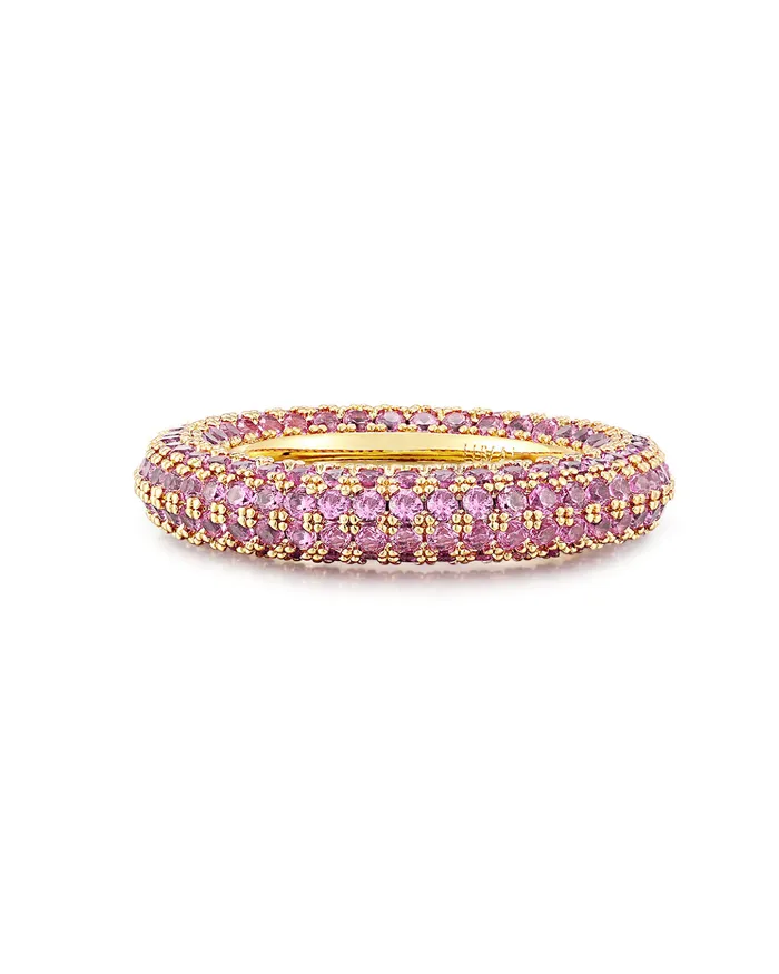 Pave Amalfi Ring Pink Gold Luv Aj Rings