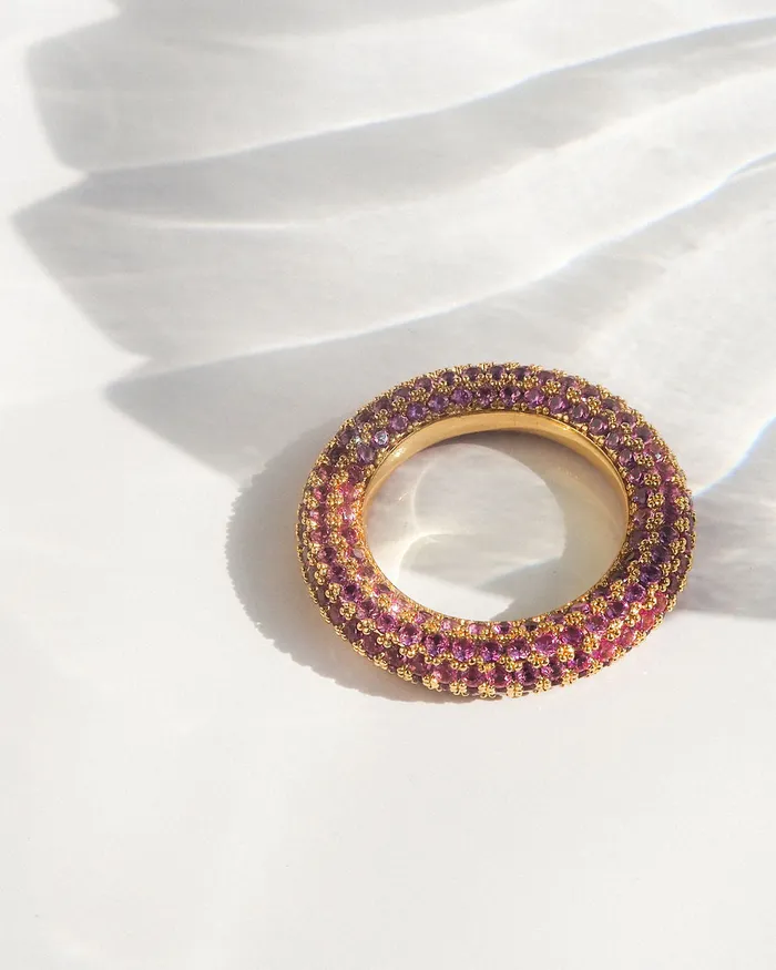 Pave Amalfi Ring Pink Gold Luv Aj Rings Pave Amalfi Ring Pink Gold Luv Aj Rings