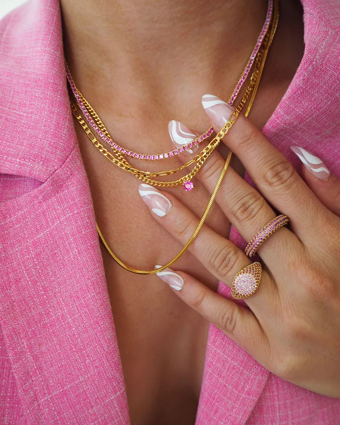 Pave Amalfi Ring Pink Gold Luv Aj Rings Pave Amalfi Ring Pink Gold Luv Aj Rings