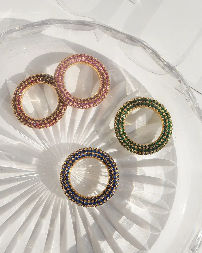 Pave Amalfi Ring Pink Gold Luv Aj Rings Pave Amalfi Ring Pink Gold Luv Aj Rings
