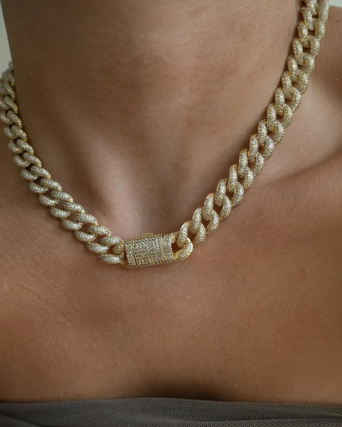 Pave Cuban Link Necklace Silver Luv Aj Necklaces Pave Cuban Link Necklace Silver Luv Aj Necklaces