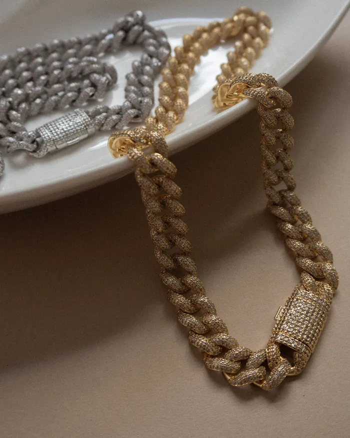 Pave Cuban Link Necklace Silver Luv Aj Necklaces Pave Cuban Link Necklace Silver Luv Aj Necklaces