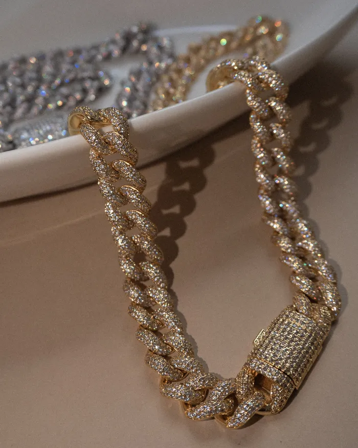 Pave Cuban Link Necklace Silver Luv Aj Necklaces Pave Cuban Link Necklace Silver Luv Aj Necklaces