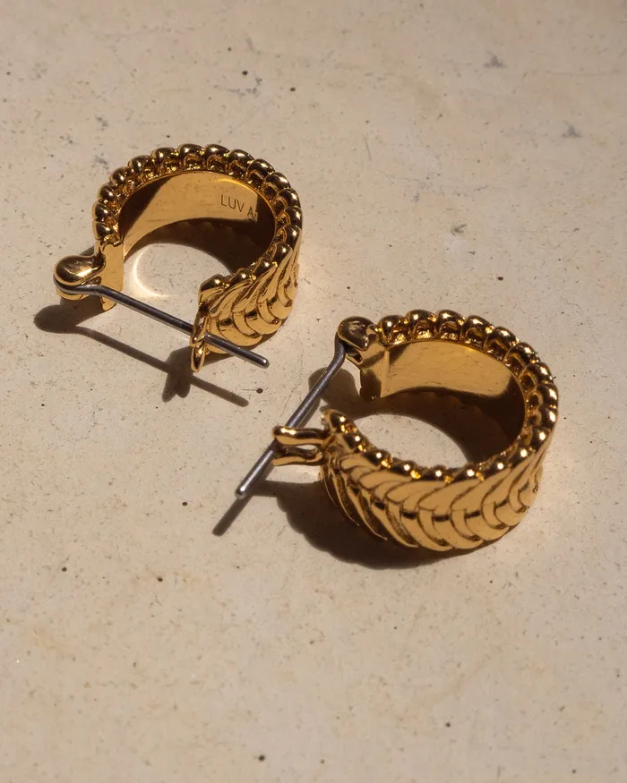 PreStyled Sets Luv Aj Domenico Chain Hoops Gold PreStyled Sets Luv Aj Domenico Chain Hoops Gold