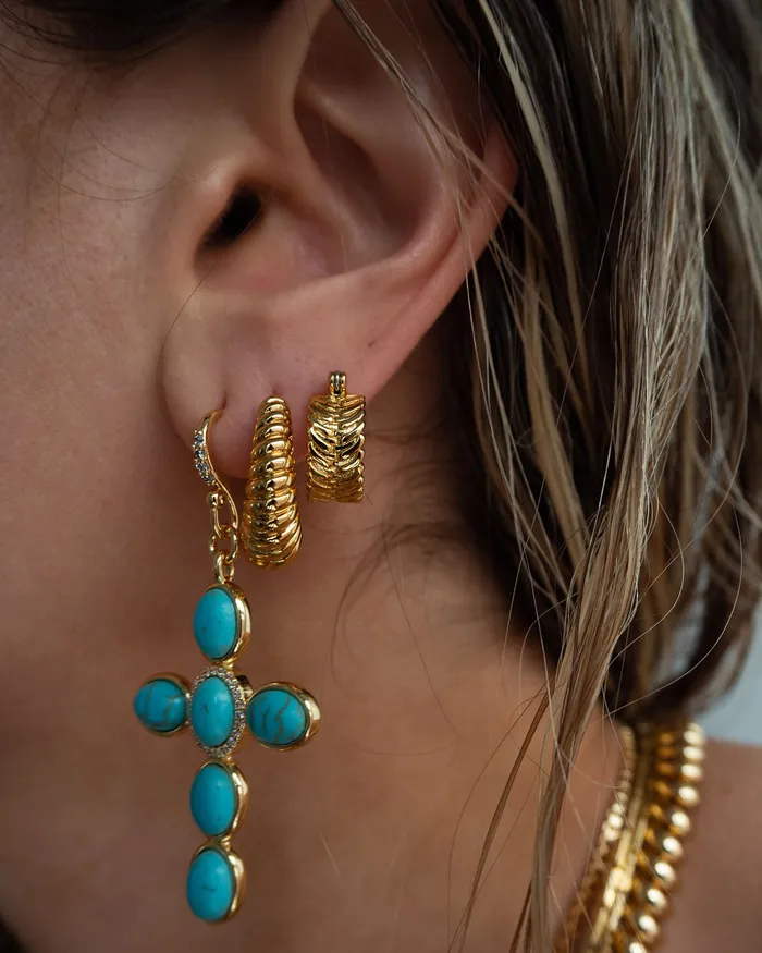 PreStyled Sets Luv Aj Domenico Chain Hoops Gold PreStyled Sets Luv Aj Domenico Chain Hoops Gold