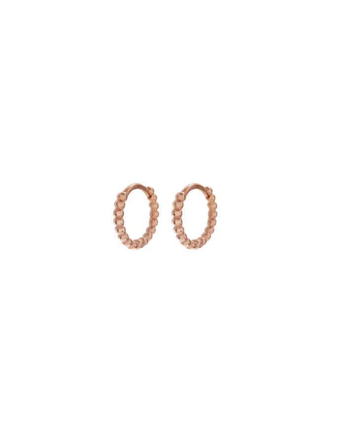 PreStyled Sets Luv Aj Mini Continuous Beaded Huggies Rose Gold