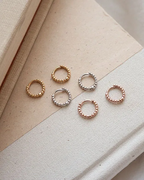 PreStyled Sets Luv Aj Mini Continuous Beaded Huggies Rose Gold PreStyled Sets Luv Aj Mini Continuous Beaded Huggies Rose Gold