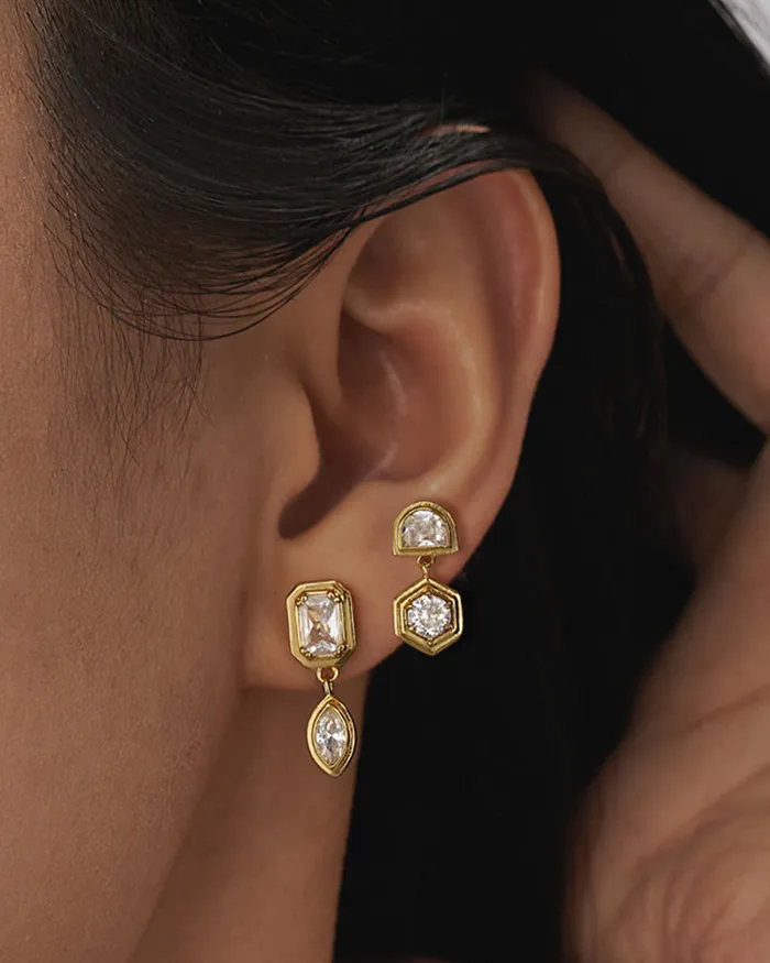 PreStyled Sets Luv Aj Stellar Bezel Studs Set Gold