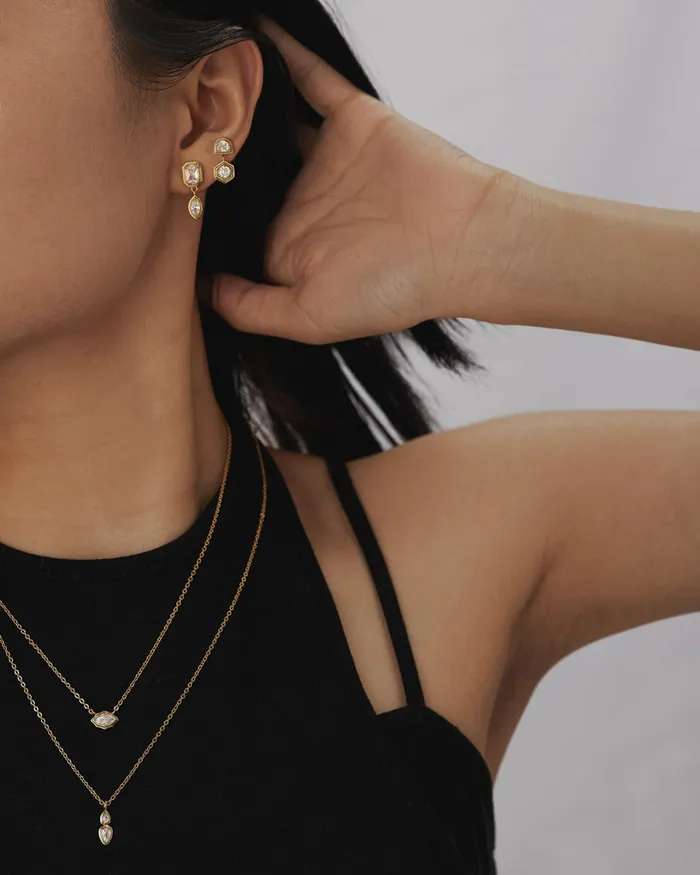 PreStyled Sets Luv Aj Stellar Bezel Studs Set Gold