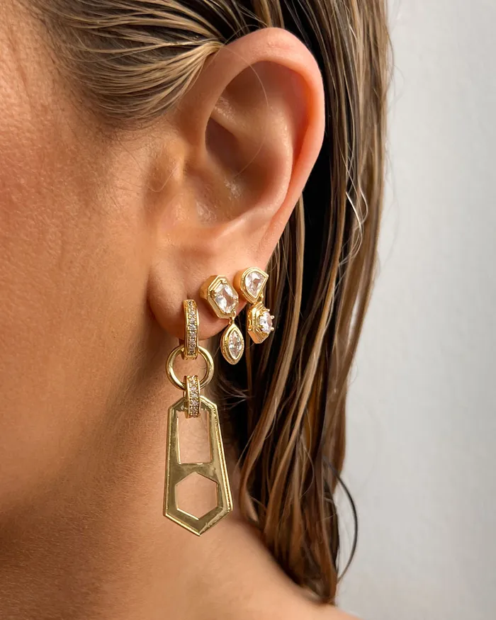PreStyled Sets Luv Aj Stellar Bezel Studs Set Gold