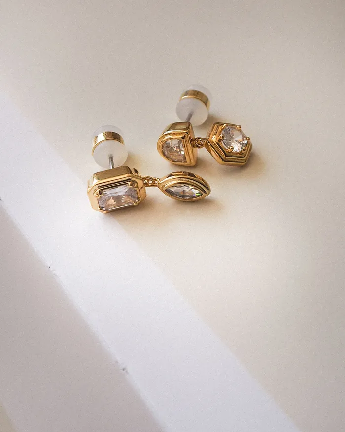 PreStyled Sets Luv Aj Stellar Bezel Studs Set Gold