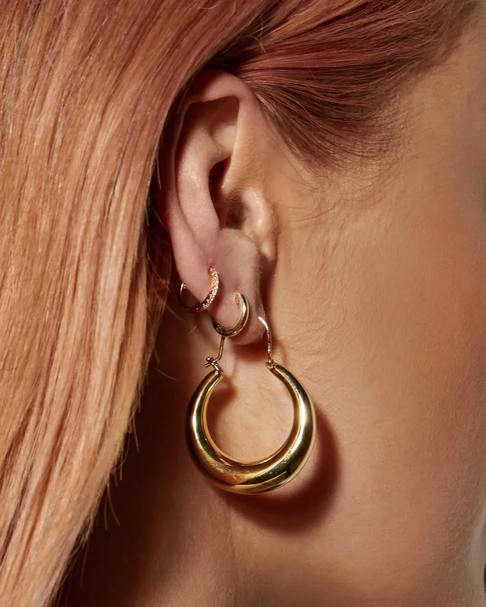 PreStyled Sets Martina Tube Hoops Gold Luv Aj PreStyled Sets Martina Tube Hoops Gold Luv Aj