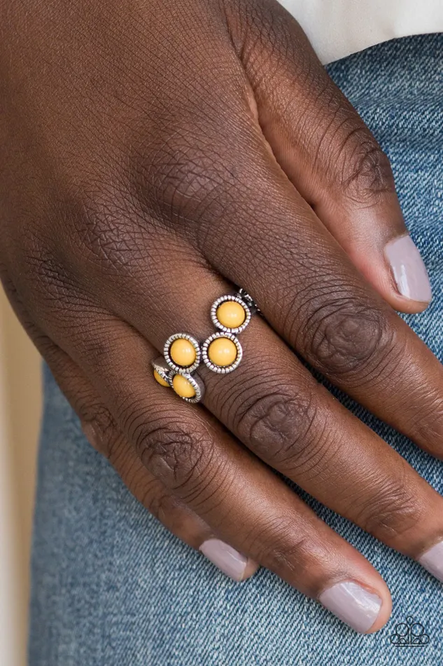 Rings All Eyes On U Jewelry Paparazzi Accessories Foxy Fabulous Yellow Paparazzi Ring