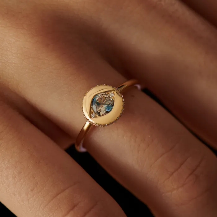 Rings ARTEMER Ayin Parti Sapphire Diamond Ring