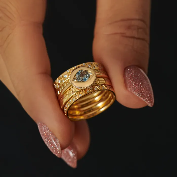 Rings ARTEMER Ayin Parti Sapphire Diamond Ring