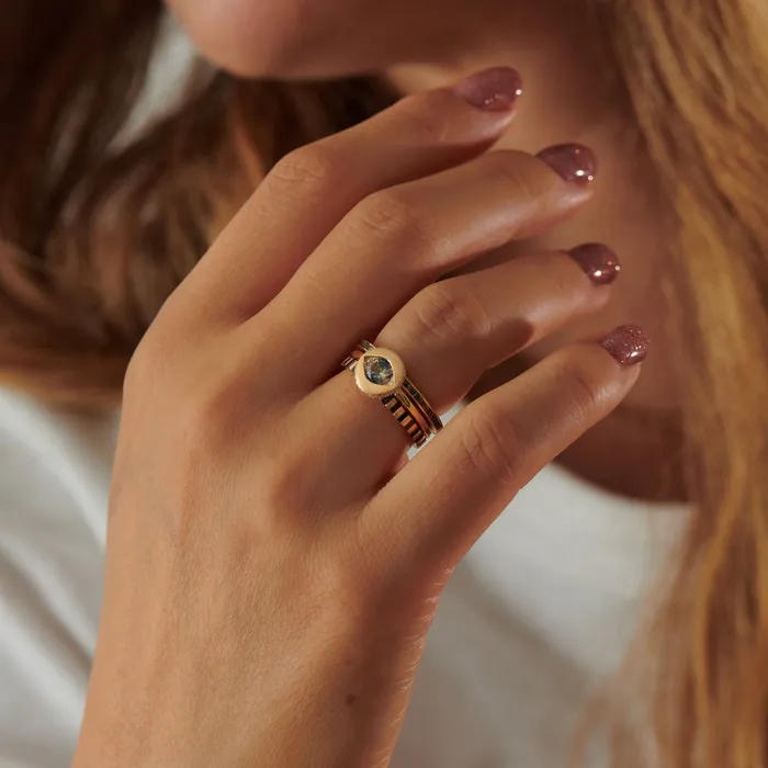 Rings ARTEMER Ayin Parti Sapphire Diamond Ring