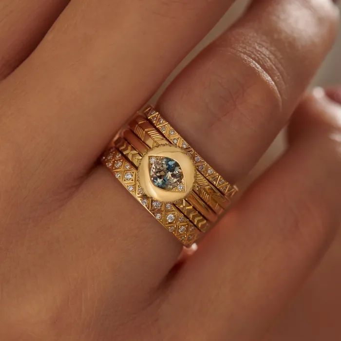 Rings ARTEMER Ayin Parti Sapphire Diamond Ring