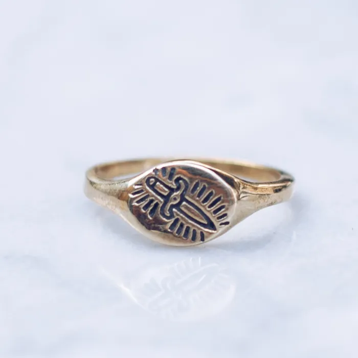 Rings JewelryLab KILL ME SOFTLY RING XS BRASS