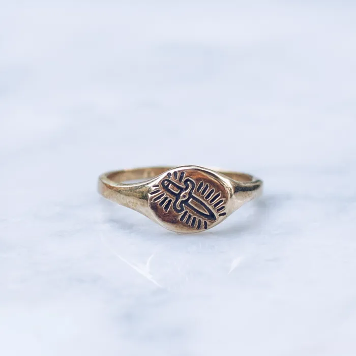 Rings JewelryLab KILL ME SOFTLY RING XS BRASS