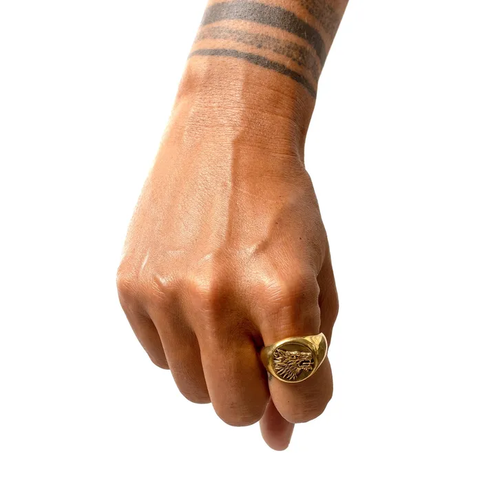 Rings JewelryLab WOLF RING BRASS