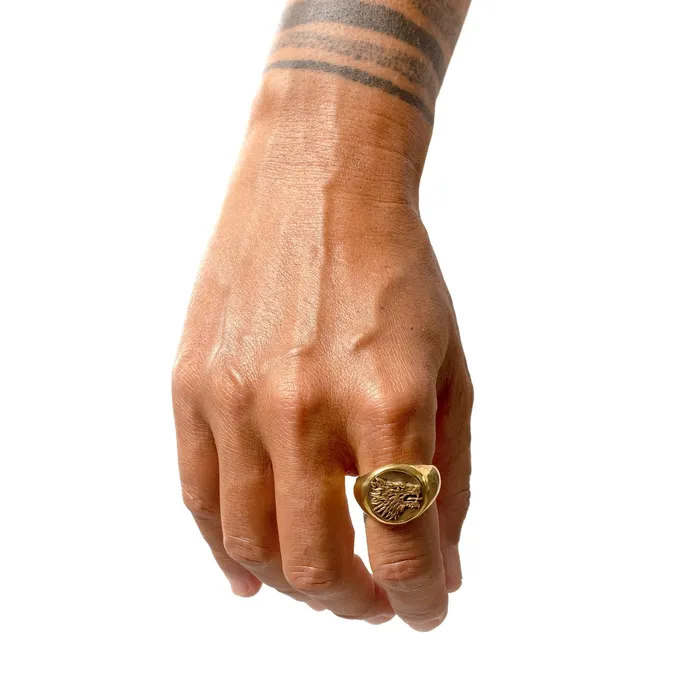Rings JewelryLab WOLF RING BRASS