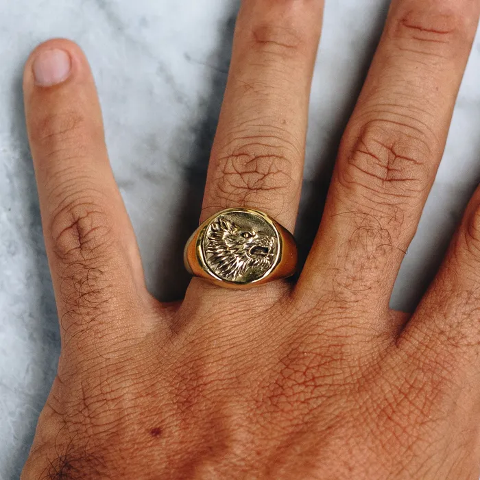 Rings JewelryLab WOLF RING BRASS