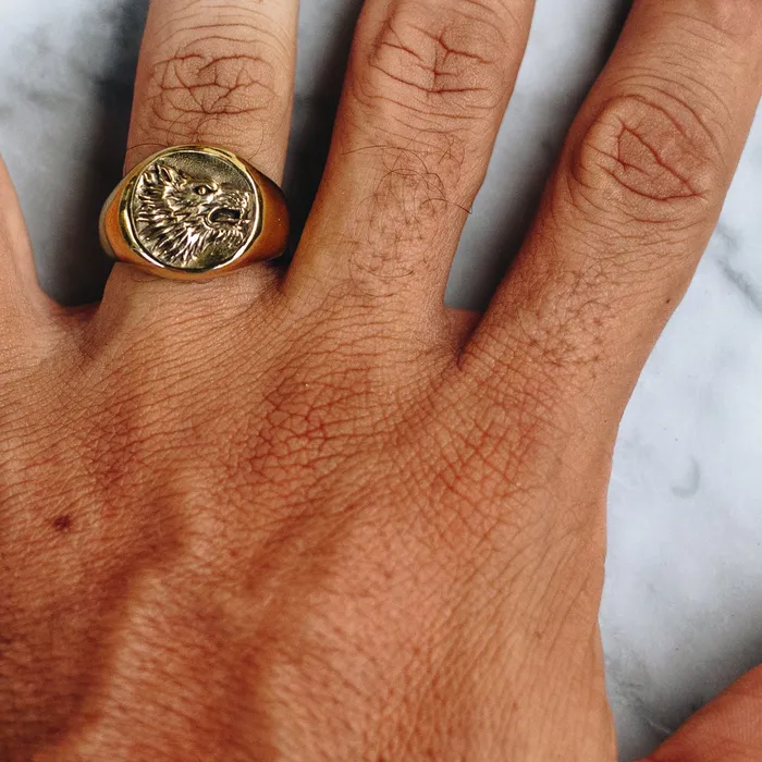 Rings JewelryLab WOLF RING BRASS