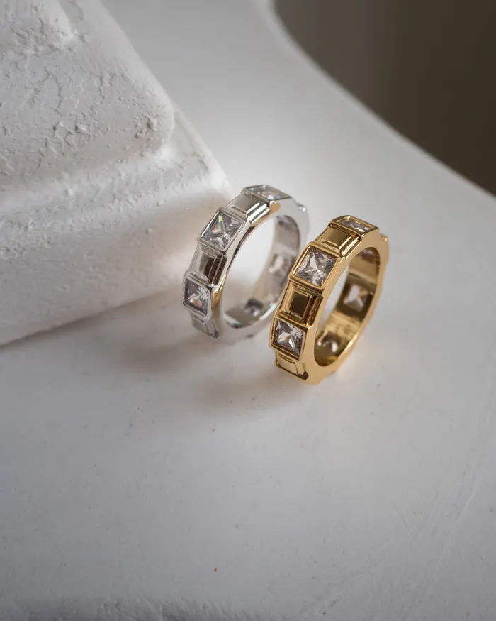 Rings Punk Stud Pyramid Ring Gold Luv Aj Rings Punk Stud Pyramid Ring Gold Luv Aj